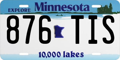 MN license plate 876TIS