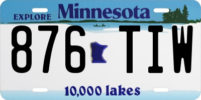 MN license plate 876TIW