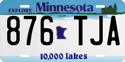 MN license plate 876TJA