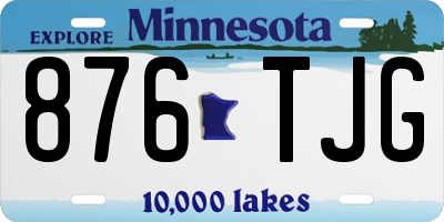 MN license plate 876TJG