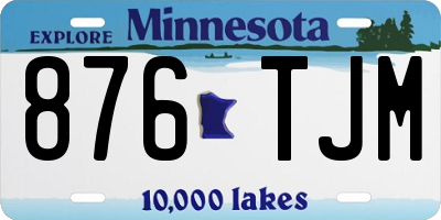 MN license plate 876TJM