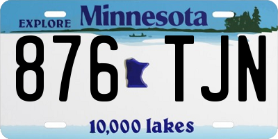 MN license plate 876TJN
