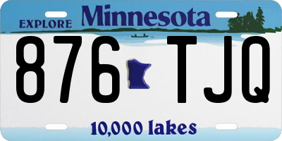 MN license plate 876TJQ