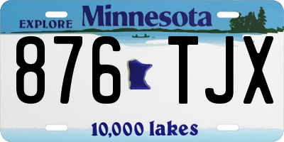 MN license plate 876TJX
