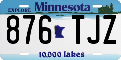 MN license plate 876TJZ