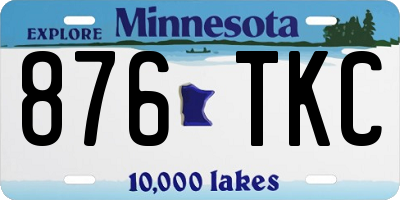MN license plate 876TKC