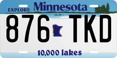MN license plate 876TKD
