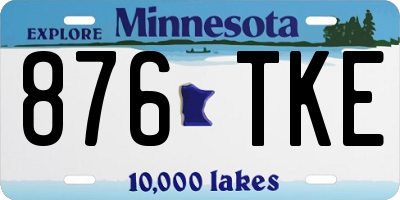 MN license plate 876TKE