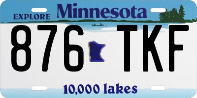 MN license plate 876TKF