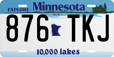 MN license plate 876TKJ