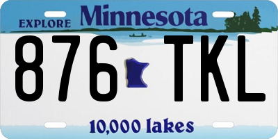 MN license plate 876TKL