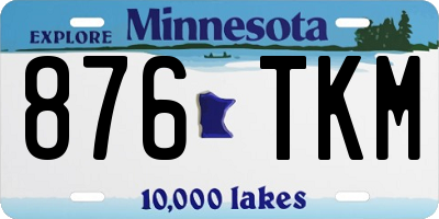MN license plate 876TKM