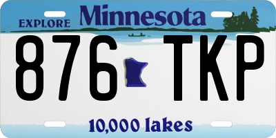 MN license plate 876TKP
