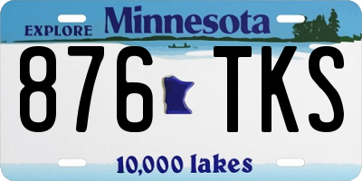 MN license plate 876TKS