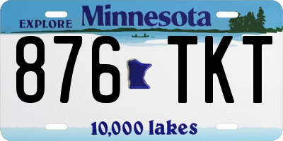 MN license plate 876TKT