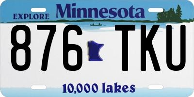 MN license plate 876TKU