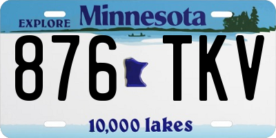 MN license plate 876TKV