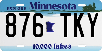 MN license plate 876TKY
