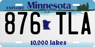 MN license plate 876TLA