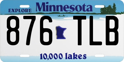 MN license plate 876TLB