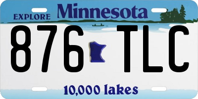 MN license plate 876TLC