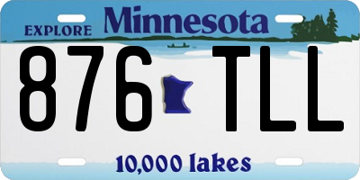 MN license plate 876TLL