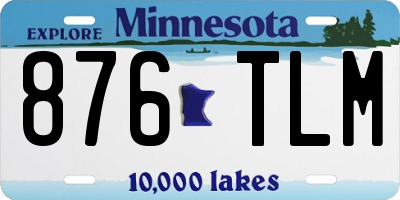 MN license plate 876TLM