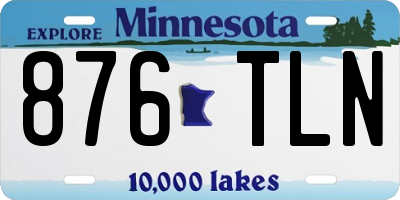 MN license plate 876TLN