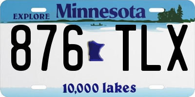 MN license plate 876TLX