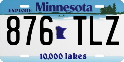MN license plate 876TLZ