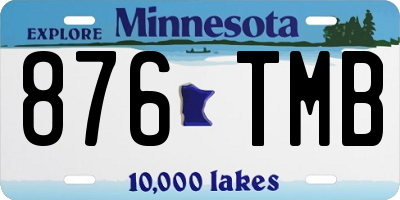 MN license plate 876TMB