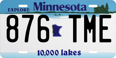 MN license plate 876TME
