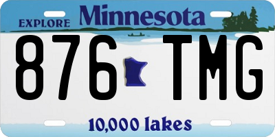 MN license plate 876TMG