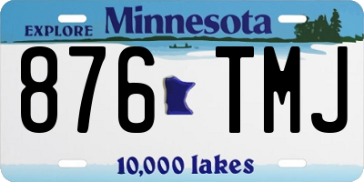 MN license plate 876TMJ