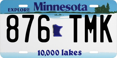 MN license plate 876TMK