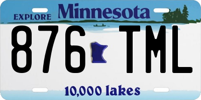 MN license plate 876TML