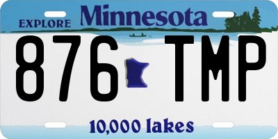 MN license plate 876TMP