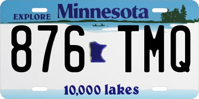 MN license plate 876TMQ