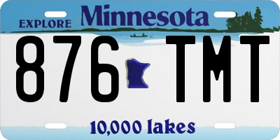 MN license plate 876TMT