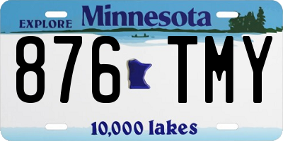 MN license plate 876TMY