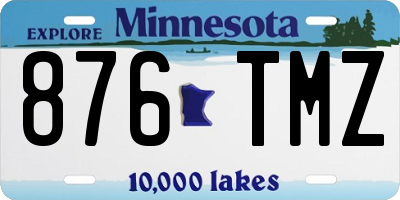 MN license plate 876TMZ