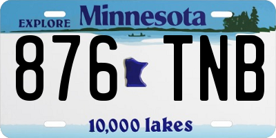 MN license plate 876TNB