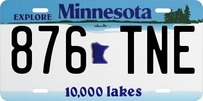 MN license plate 876TNE