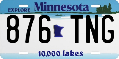 MN license plate 876TNG