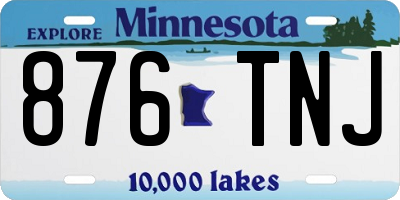 MN license plate 876TNJ