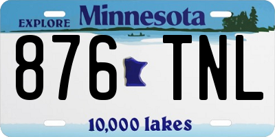 MN license plate 876TNL