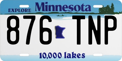 MN license plate 876TNP