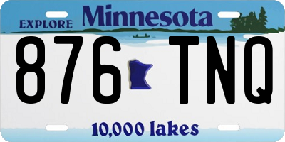 MN license plate 876TNQ