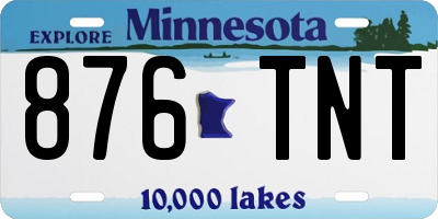 MN license plate 876TNT