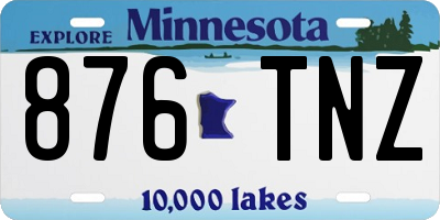 MN license plate 876TNZ